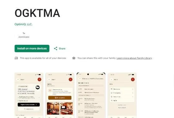 Homepage of OGKTMA App